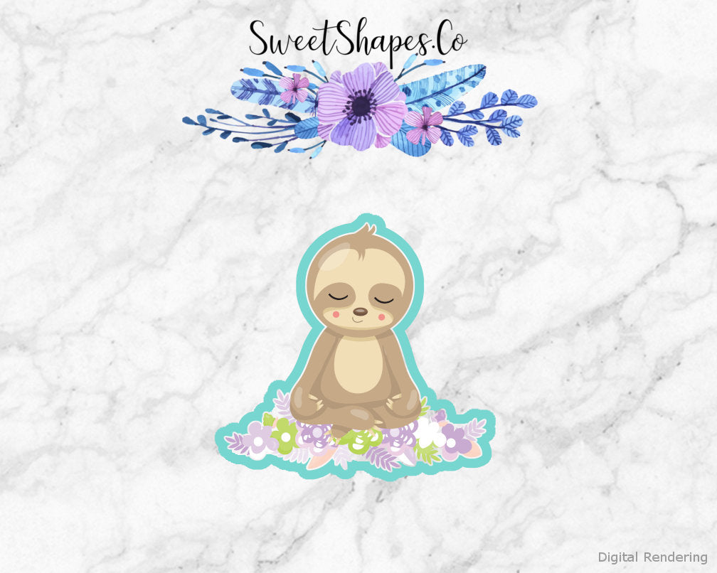 Sloth on Flowers Cookie Cutter