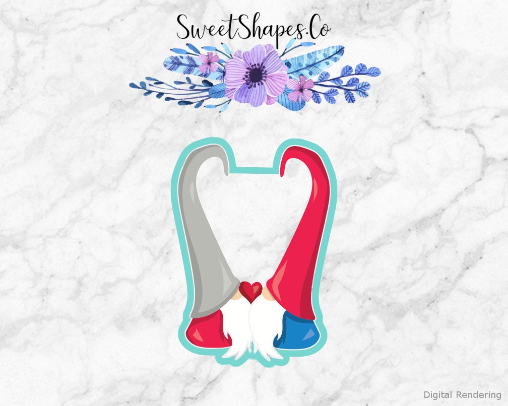Kissing Gnomes Cookie Cutter
