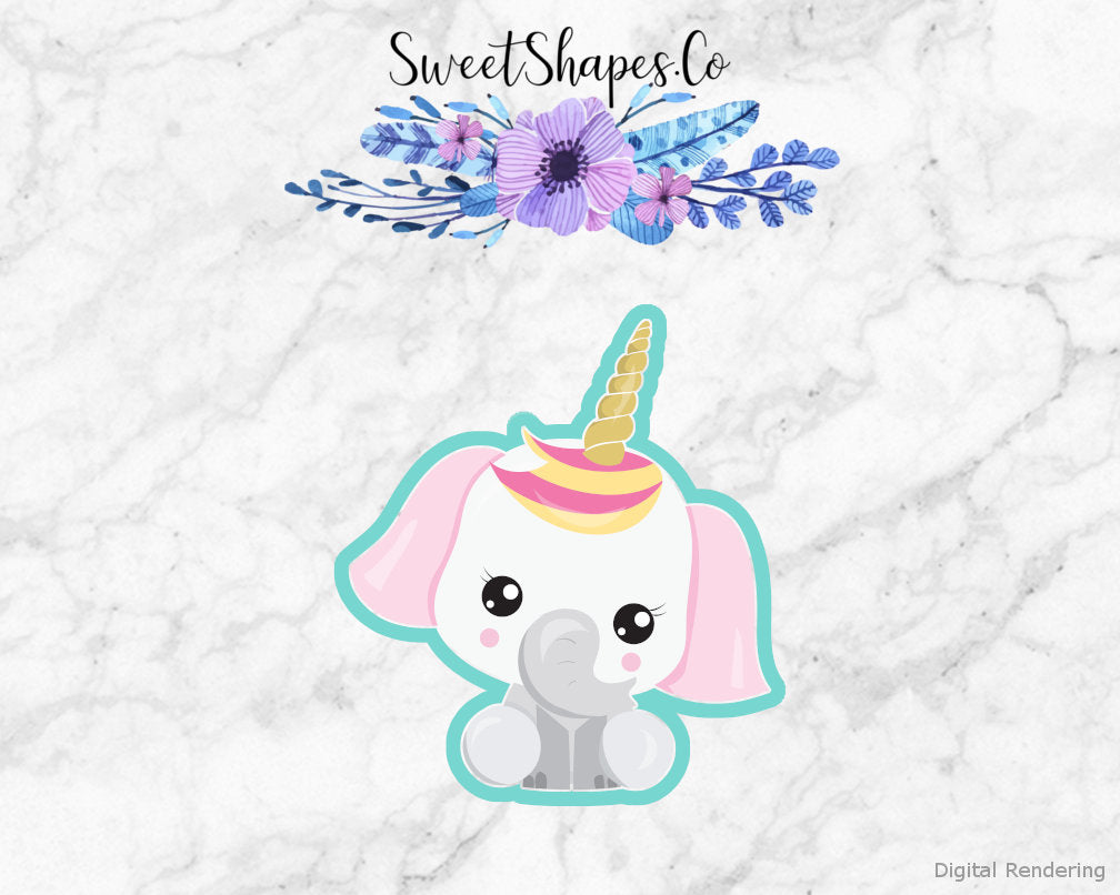 Unicorn Elephant 1 Cookie Cutter