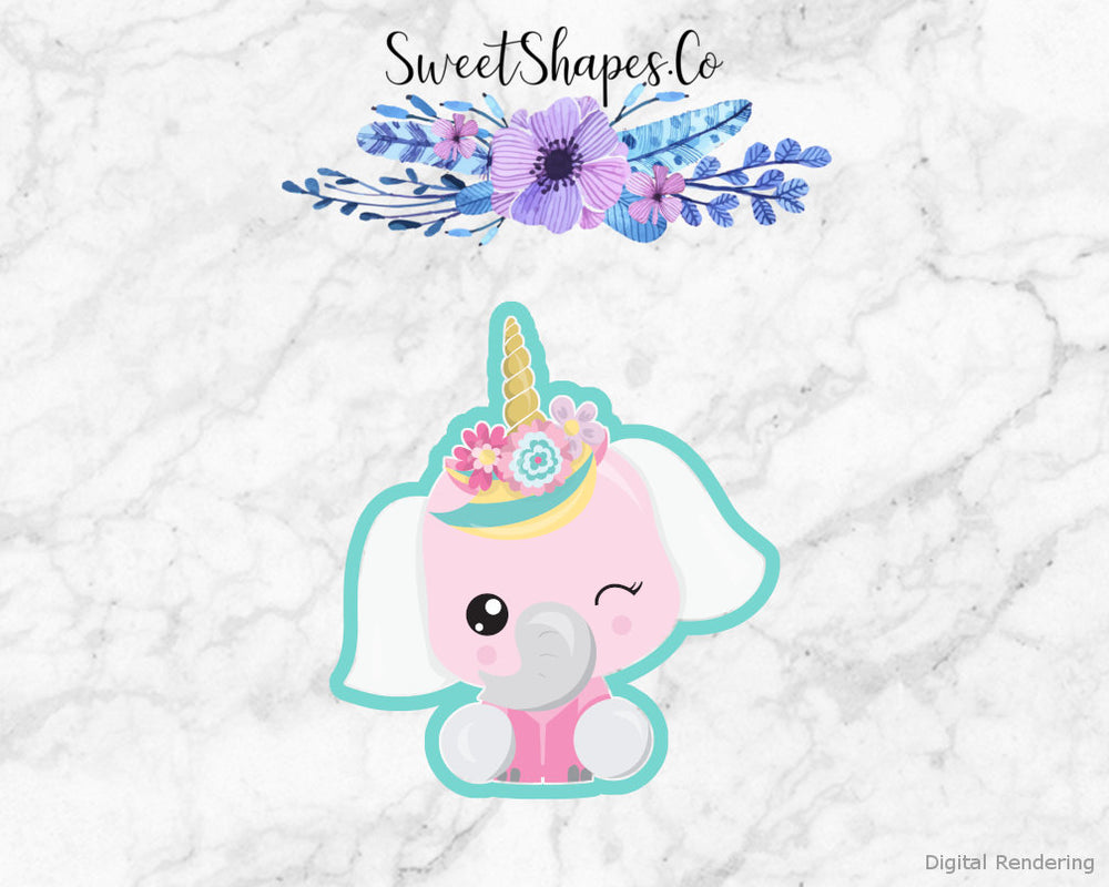 Unicorn Elephant 2 Cookie Cutter