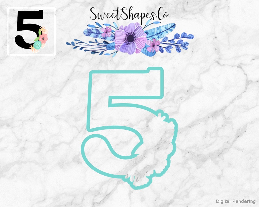 Floral Numbers Full Set 0-9