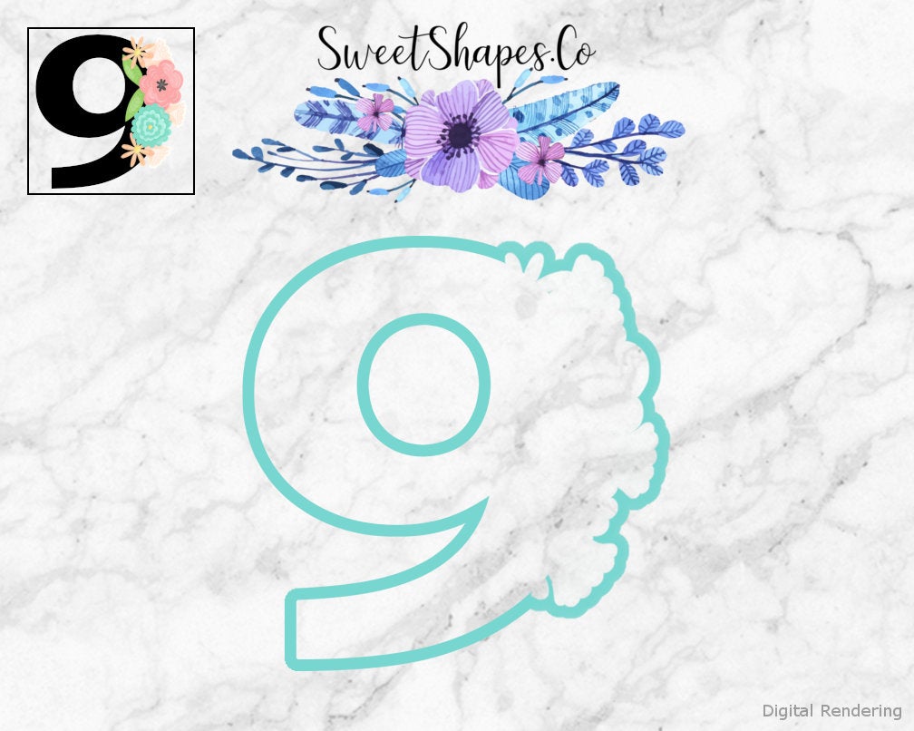 Floral Numbers Full Set 0-9
